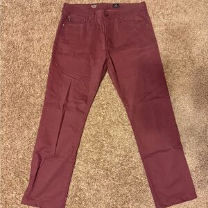 AG Jeans Everett Slim Straight Jeans maroon color